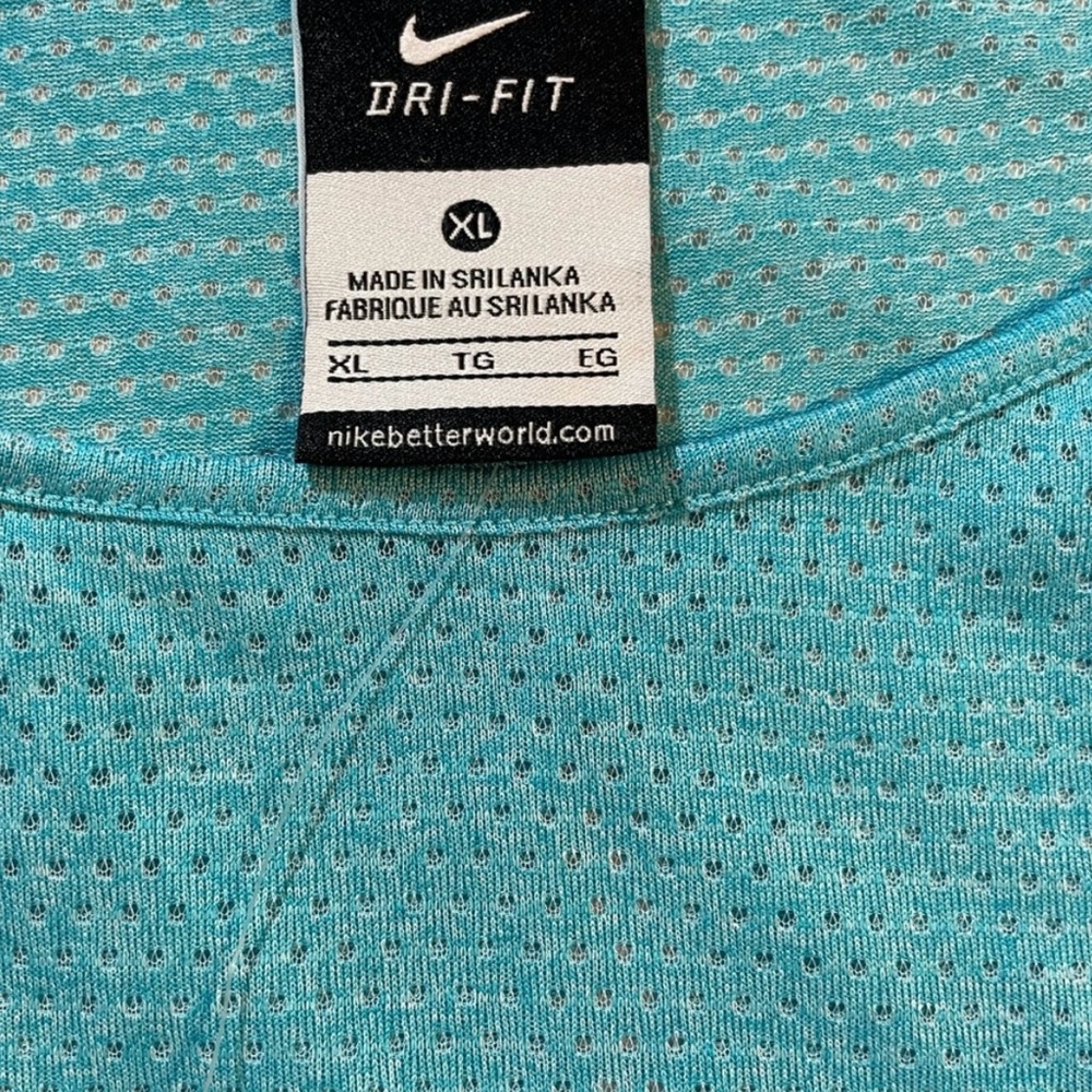 NWT 2 Nike Women’s XL Dri-Fit City Cool Swoosh Running Shirts in Blue & Orange - Picture 6 of 12